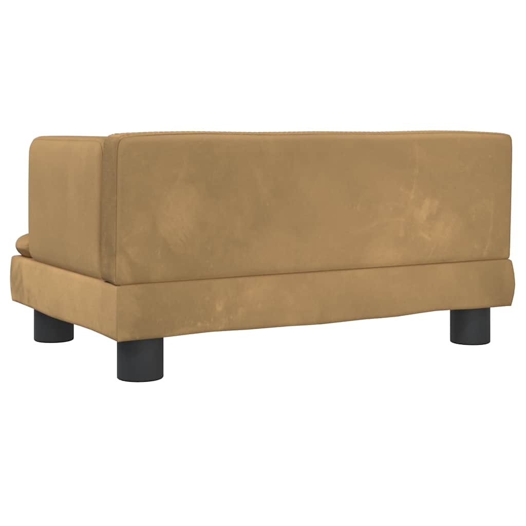 hundeseng 60x40x30 cm velour brun