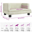hundeseng 60x40x30 cm velour cremefarvet