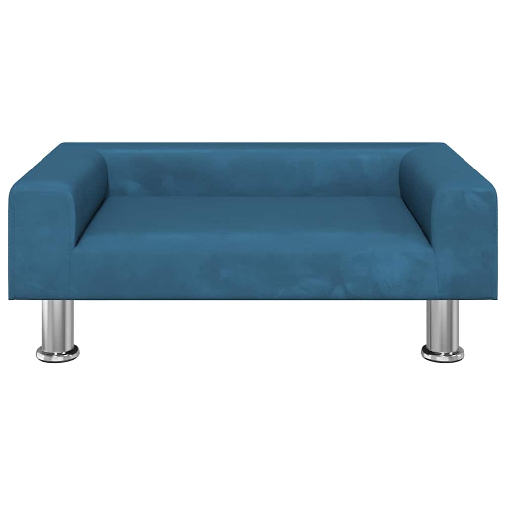 hundeseng 70x45x26,5 cm velour blå