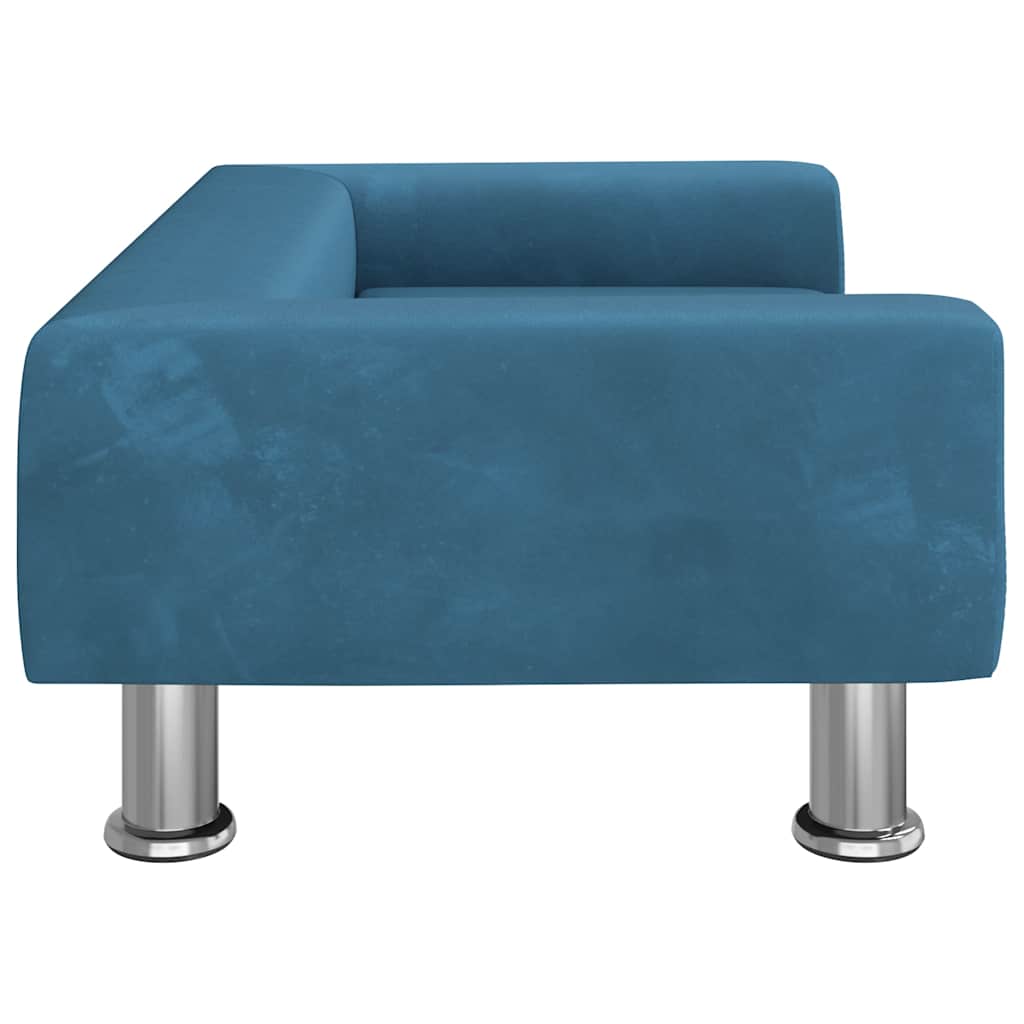 hundeseng 70x45x26,5 cm velour blå