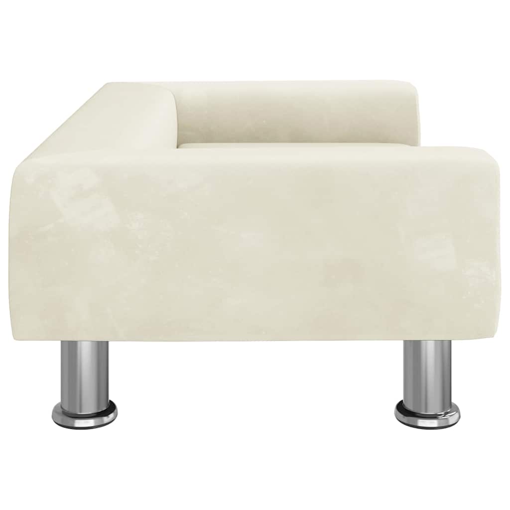 hundeseng 70x45x26,5 cm velour cremefarvet