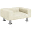 hundeseng 50x40x26,5 cm velour cremefarvet