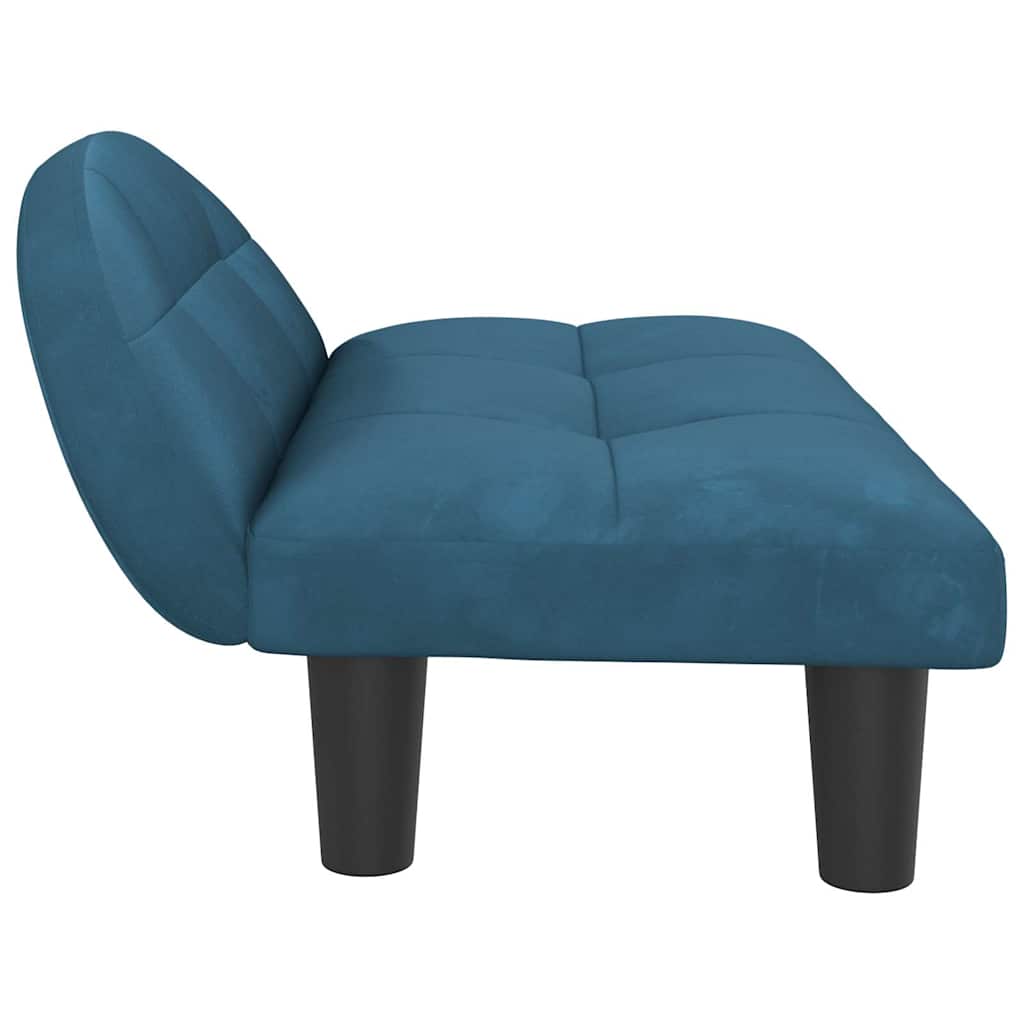 hundeseng 70x52x30 cm velour blå