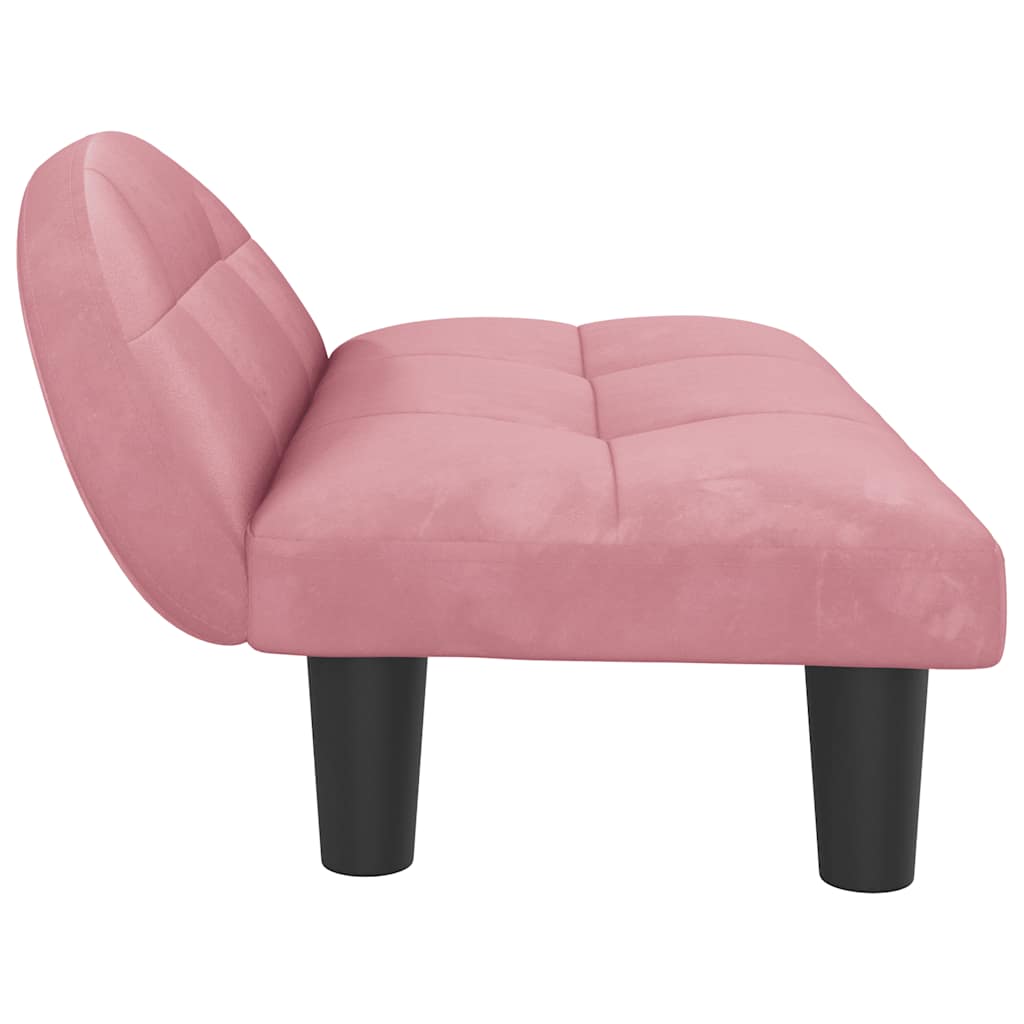 hundeseng 70x52x30 cm velour lyserød