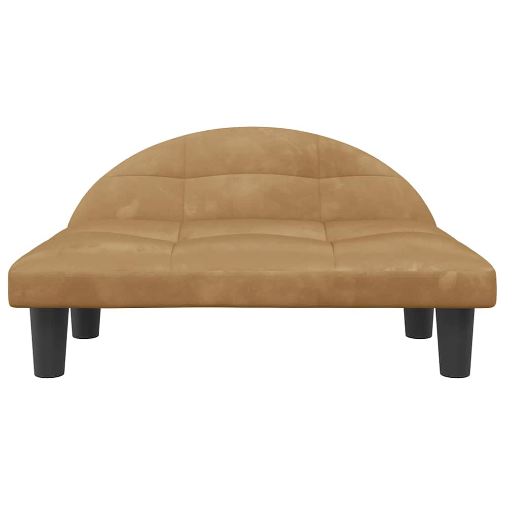 hundeseng 70x52x30 cm velour brun