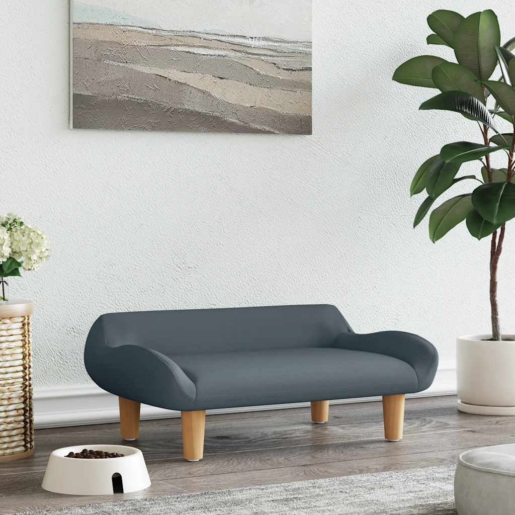 hundeseng 70x40x24 cm stof mørkegrå