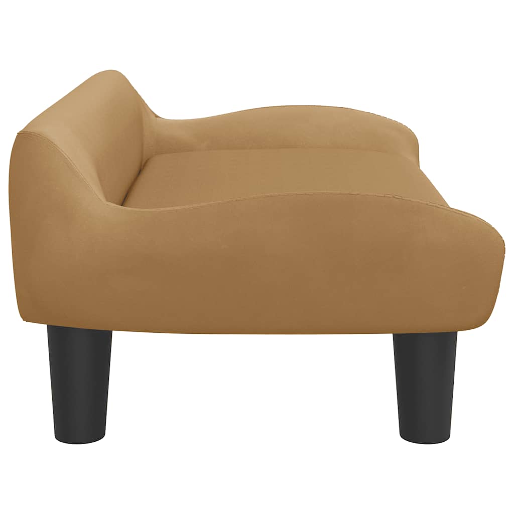 hundeseng 70x40x24 cm velour brun