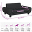 hundeseng 70x45x33 cm velour sort