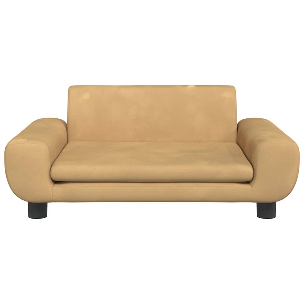 hundeseng 70x45x33 cm velour brun