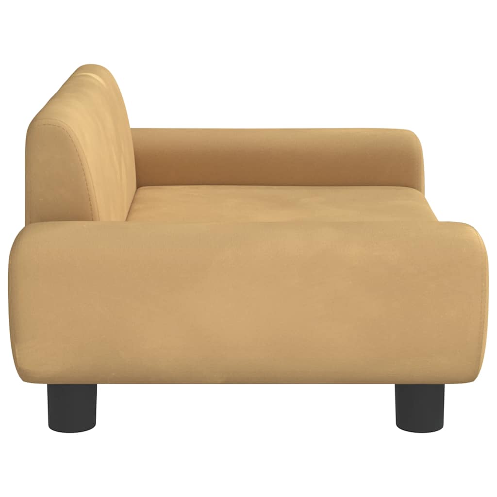 hundeseng 70x45x33 cm velour brun