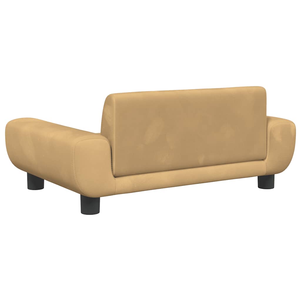 hundeseng 70x45x33 cm velour brun