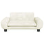 hundeseng 70x45x33 cm velour cremefarvet
