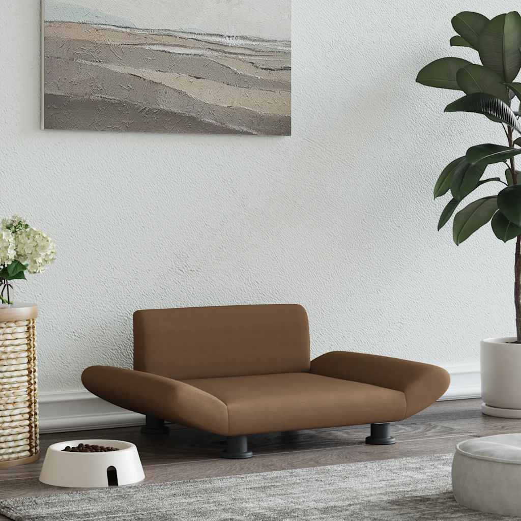 hundeseng 70x45x28 cm stof brun