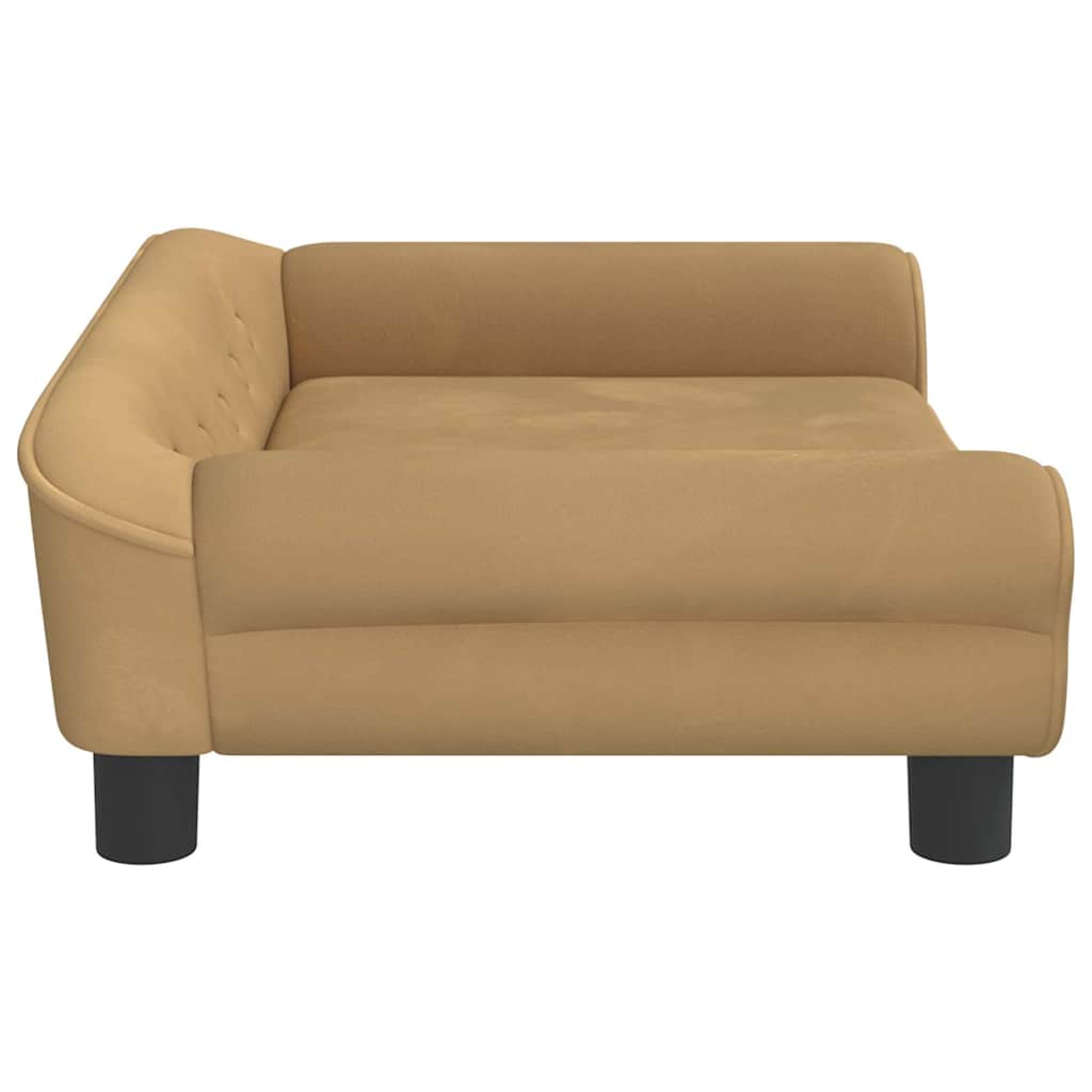 hundeseng 70x48x22 cm velour brun