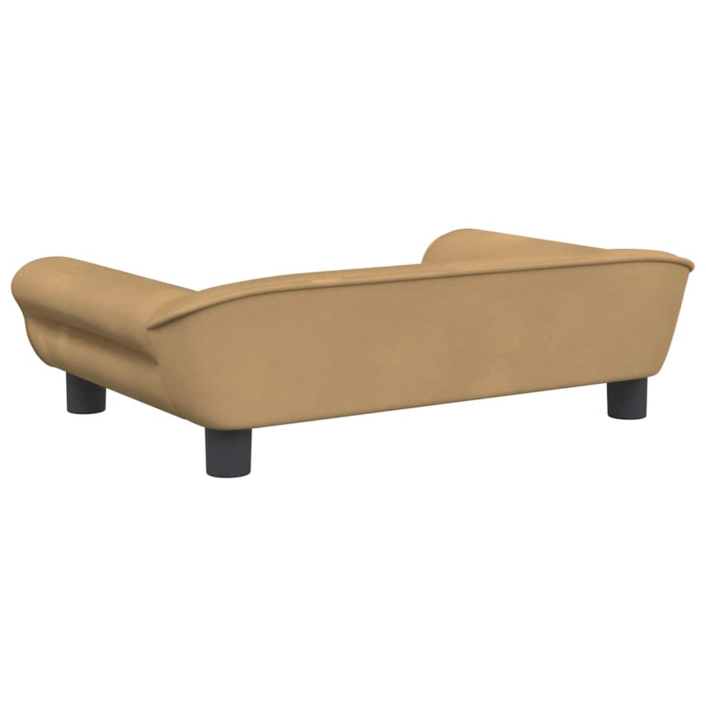 hundeseng 70x48x22 cm velour brun