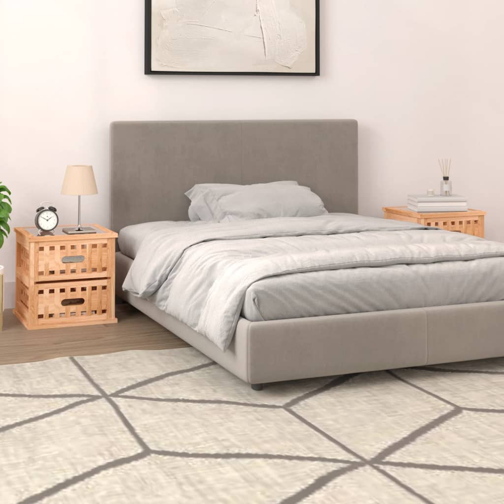 sengeborde 2 stk. 34x34x34 cm massivt valnøddetræ