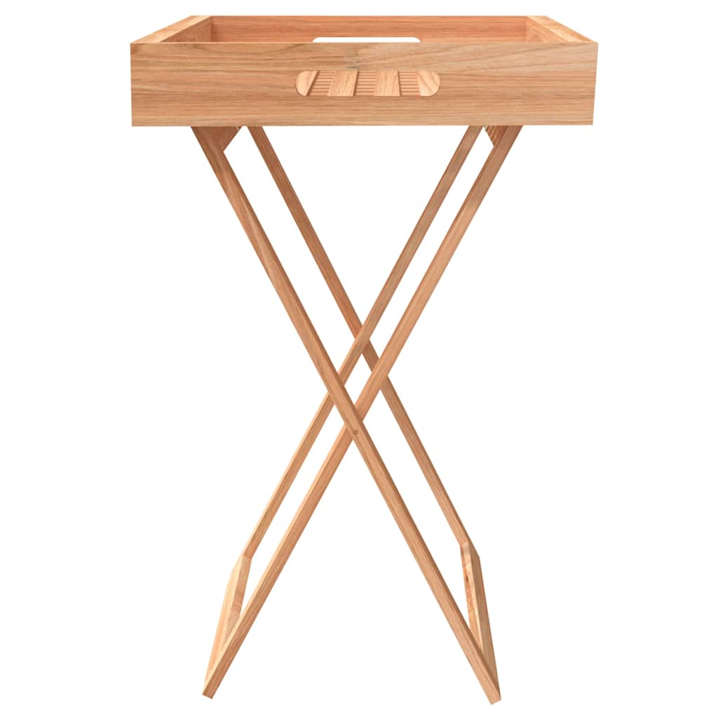 foldbart bakkebord 52x36x56,5 cm massivt valnøddetræ