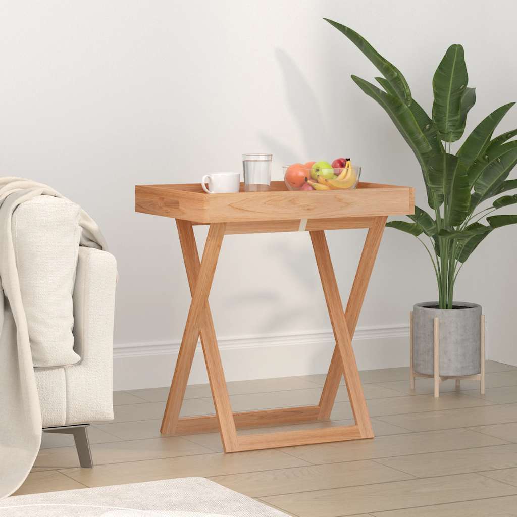 foldbart bakkebord 52x36x56,5 cm massivt valnøddetræ