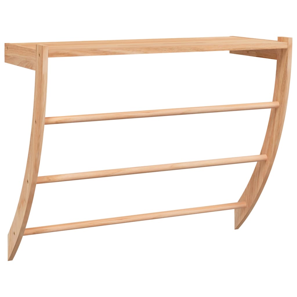 håndklædeholder 60x25,5x49 cm massivt valnøddetræ