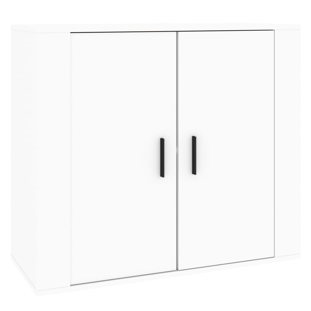 skænk 80x33x70 cm konstrueret træ hvid
