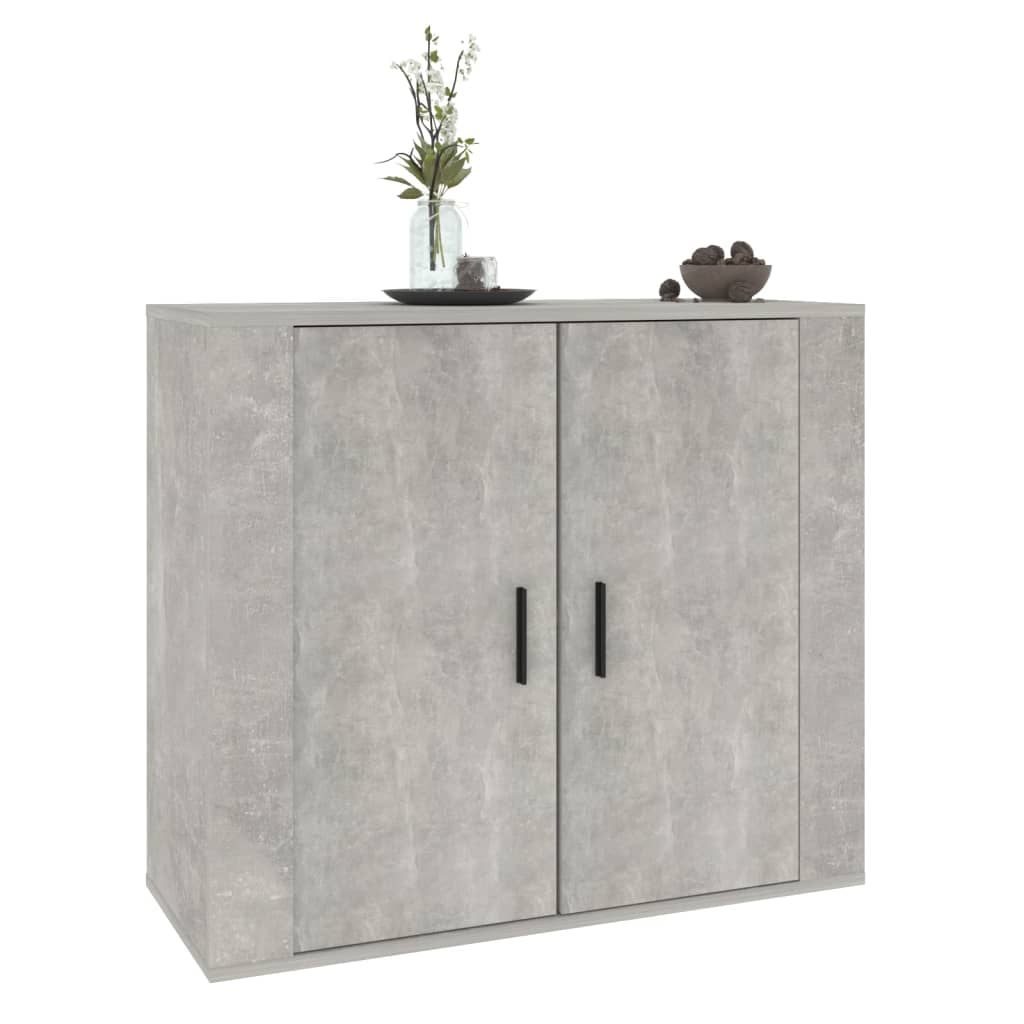 skænk 80x33x70 cm konstrueret træ betongrå