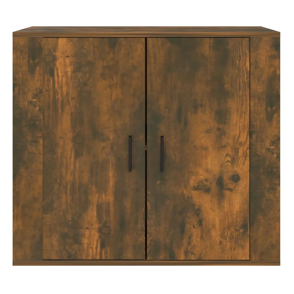 skænk 80x33x70 cm konstrueret træ røget egetræsfarve