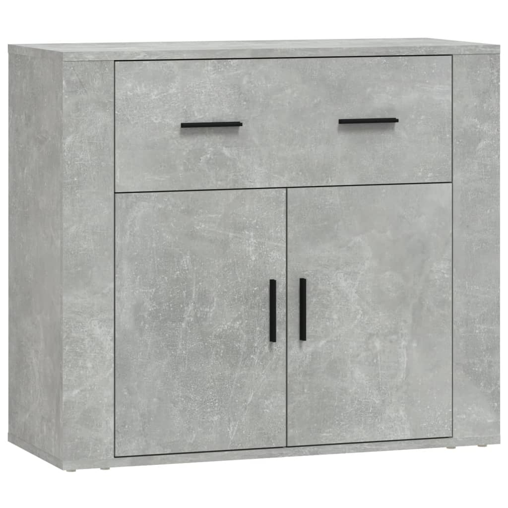 skænk 80x33x70 cm konstrueret træ betongrå