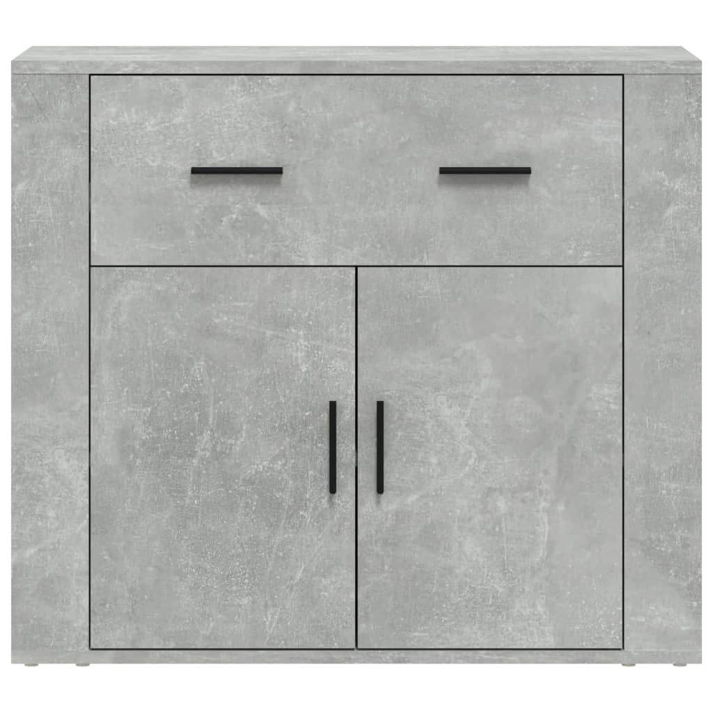 skænk 80x33x70 cm konstrueret træ betongrå