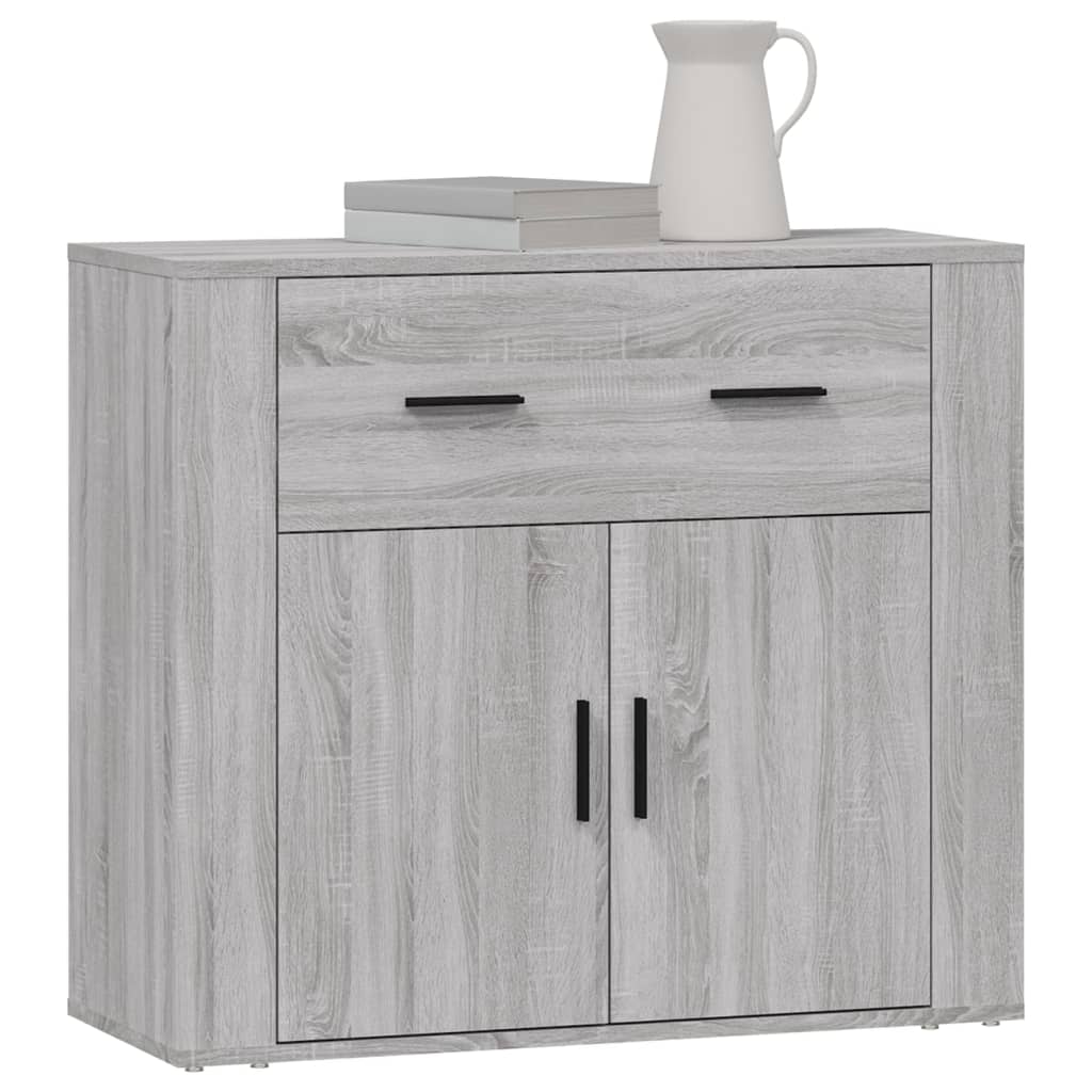 skænk 80x33x70 cm konstrueret træ grå sonoma-eg