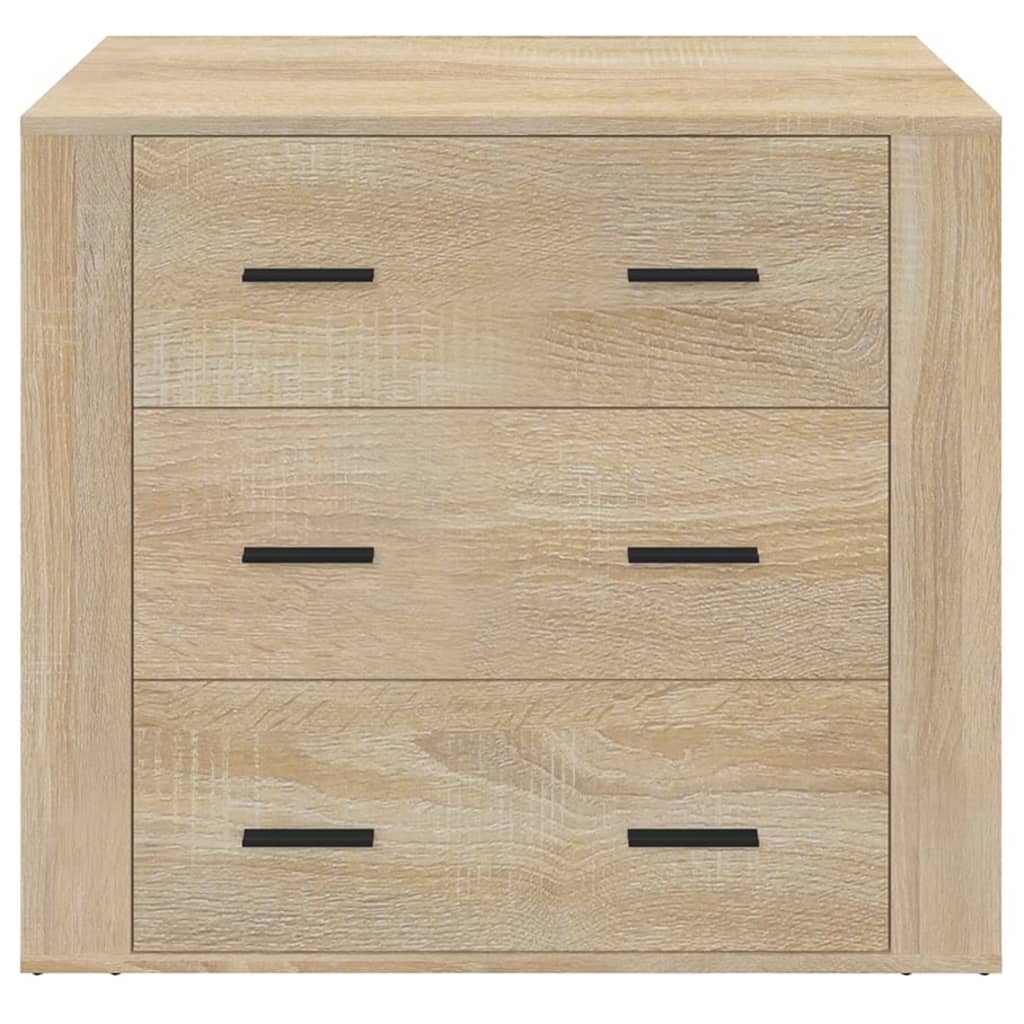 skænk 80x33x70 cm konstrueret træ sonoma-eg