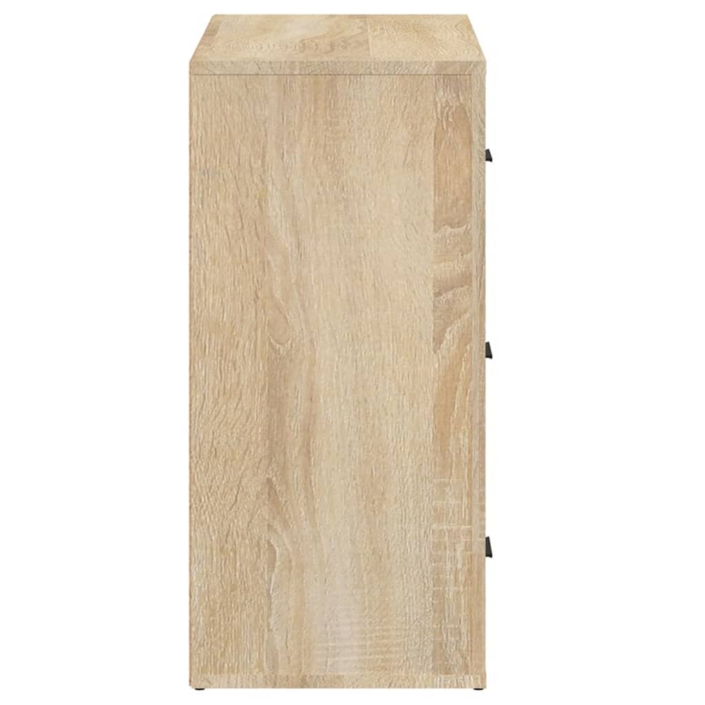 skænk 80x33x70 cm konstrueret træ sonoma-eg