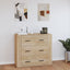 skænk 80x33x70 cm konstrueret træ sonoma-eg