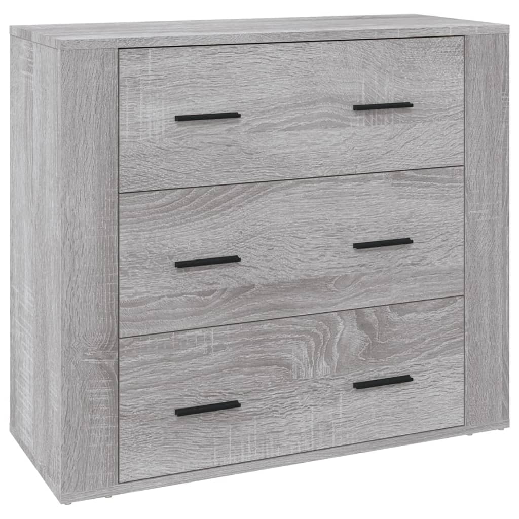 skænk 80x33x70 cm konstrueret træ grå sonoma-eg