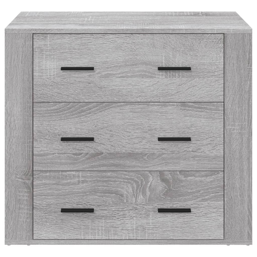skænk 80x33x70 cm konstrueret træ grå sonoma-eg