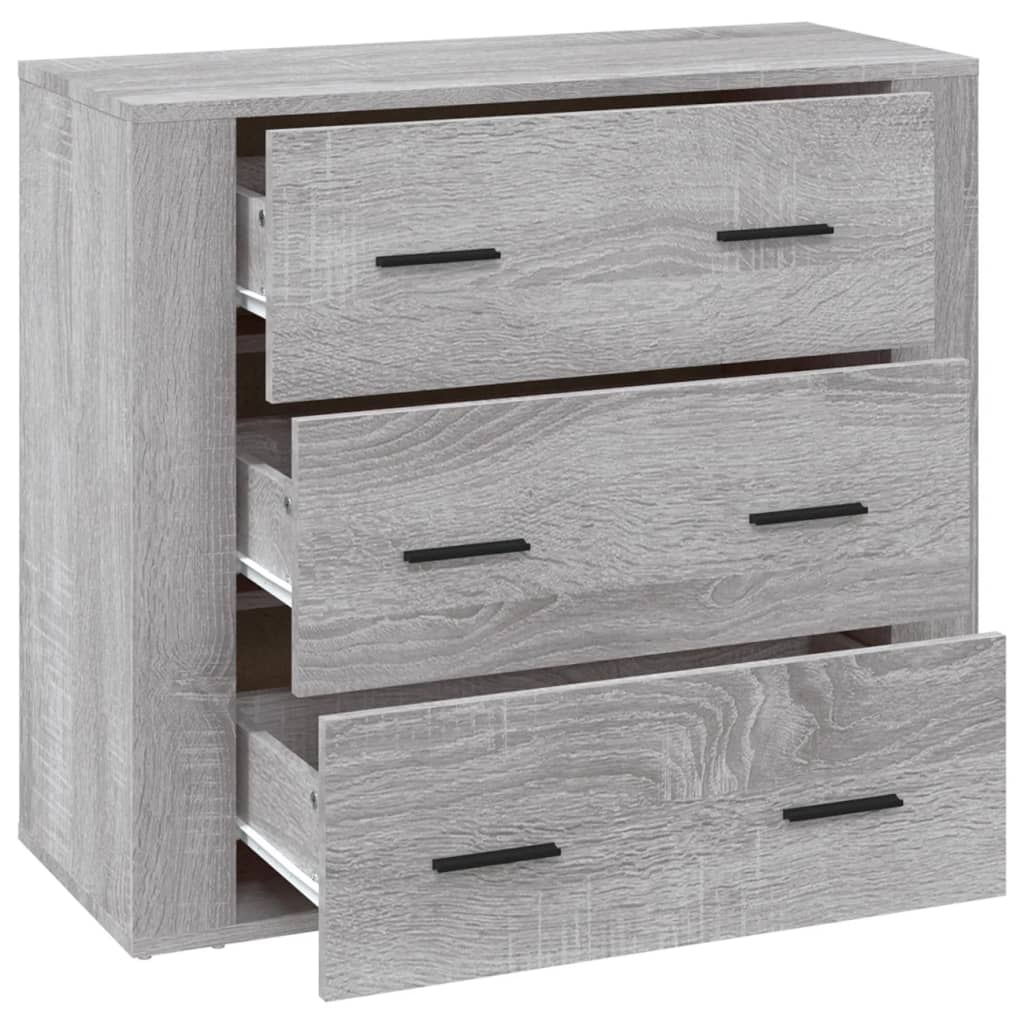skænk 80x33x70 cm konstrueret træ grå sonoma-eg
