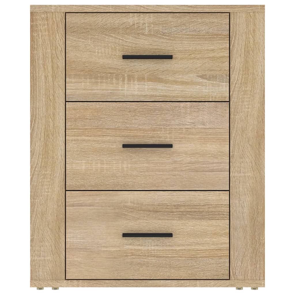 sengebord 50x36x60 cm konstrueret træ Sonoma egetræsfarve