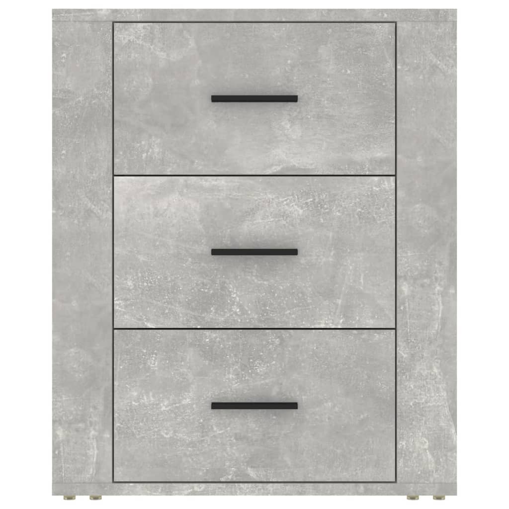sengebord 50x36x60 cm konstrueret træ betongrå