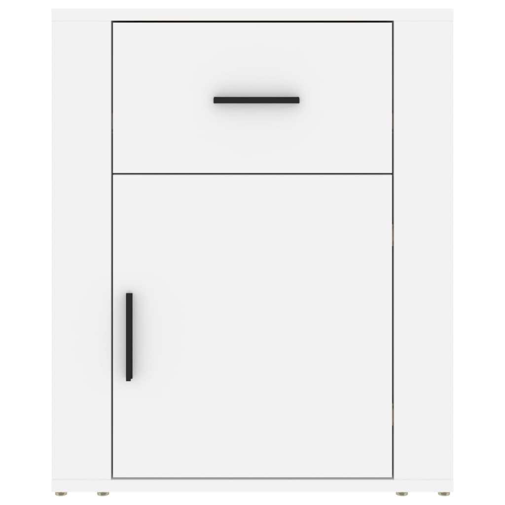 sengebord 50x36x60 cm konstrueret træ hvid