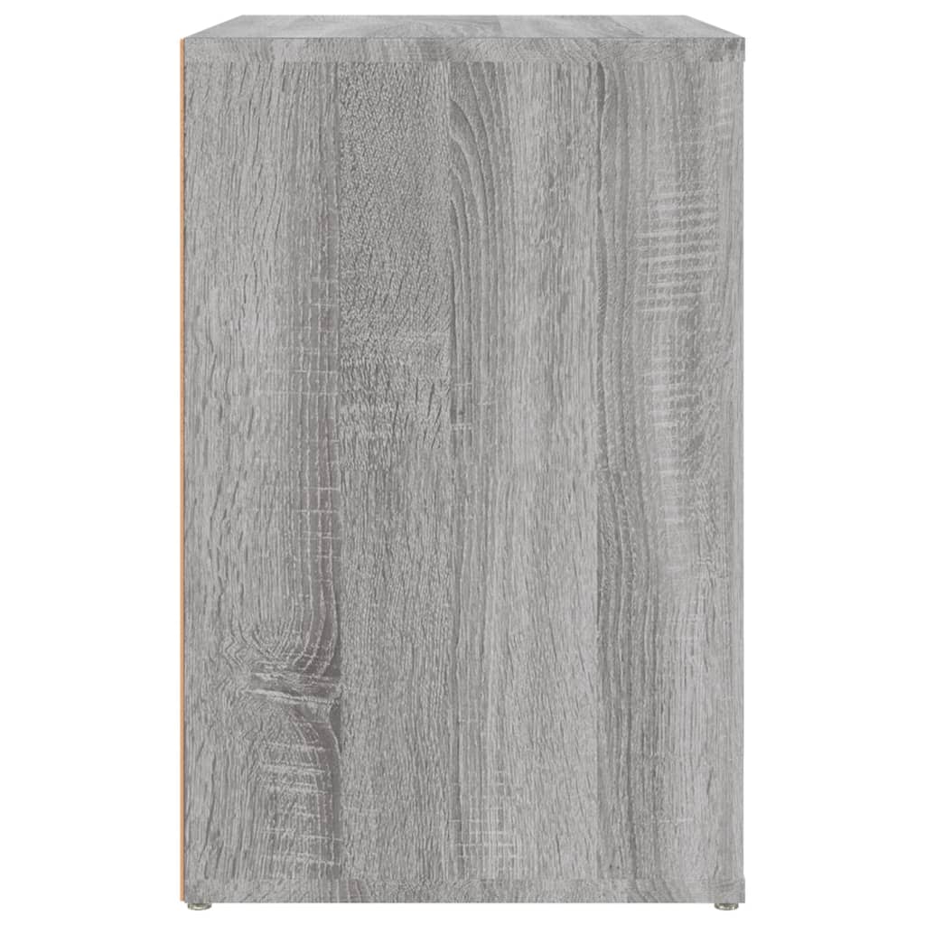 skoskab 130x35x54 cm konstrueret træ grå sonoma-eg