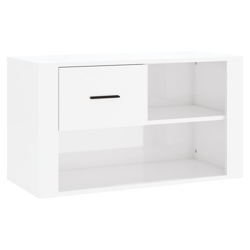skoreol 80x35x45 cm konstrueret træ hvid højglans
