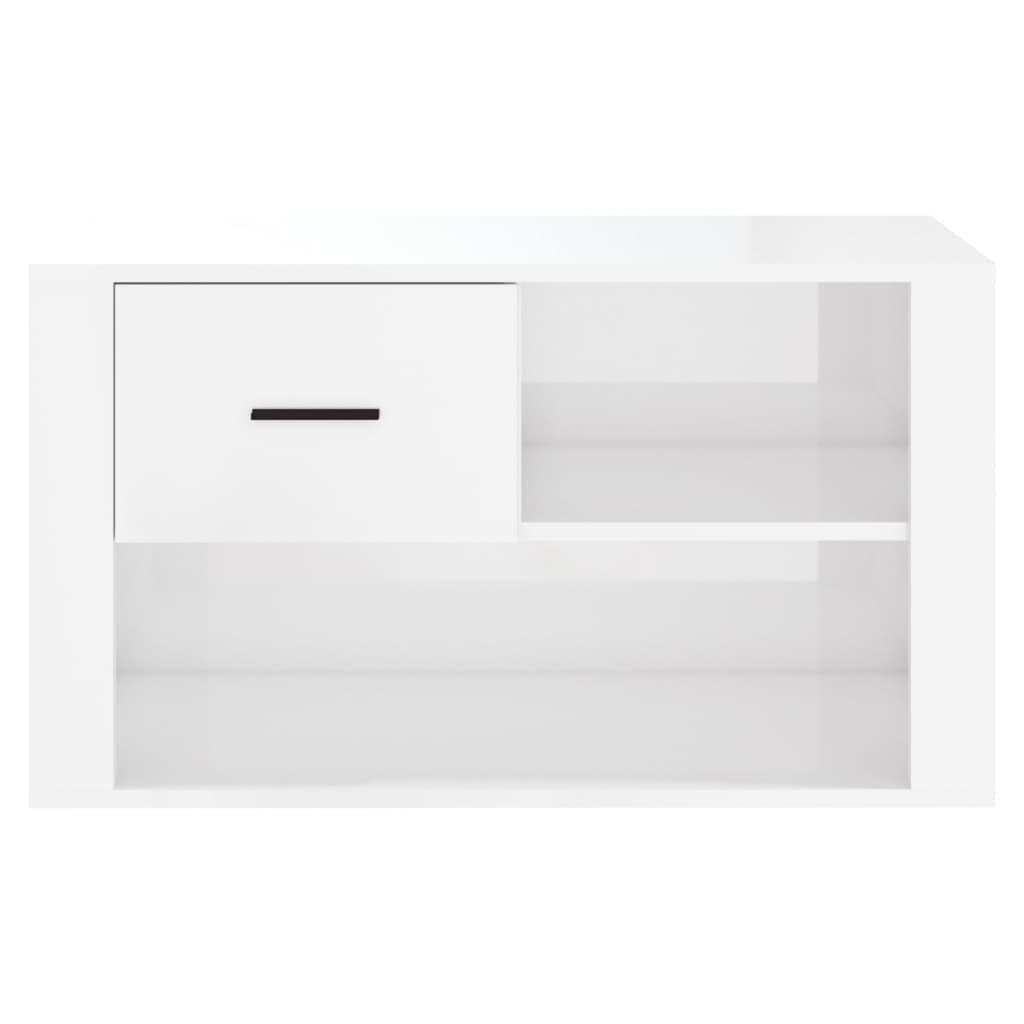 skoreol 80x35x45 cm konstrueret træ hvid højglans