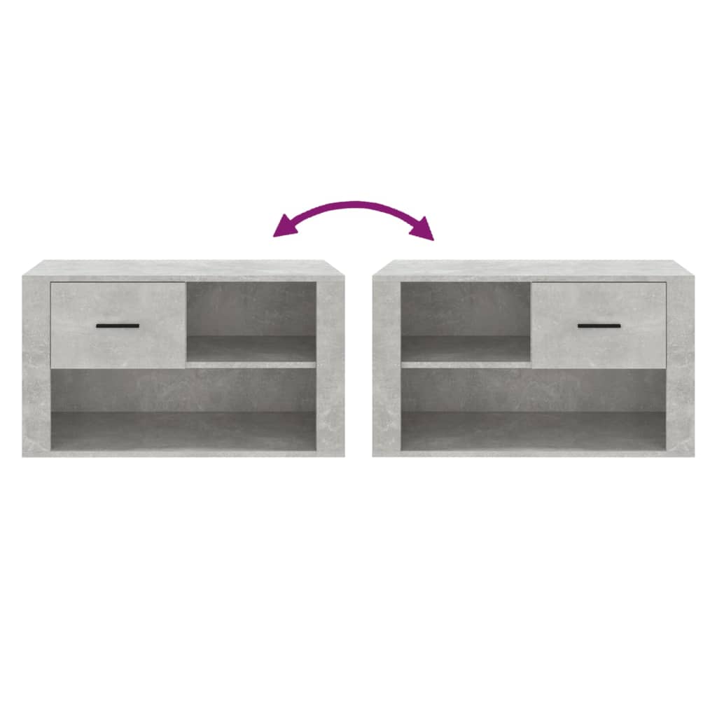 skoreol 80x35x45 cm konstrueret træ betongrå