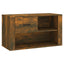skoskab 80x35x45 cm konstrueret træ røget egetræsfarve