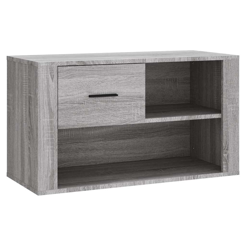 skoskab 80x35x45 cm konstrueret træ grå sonoma-eg