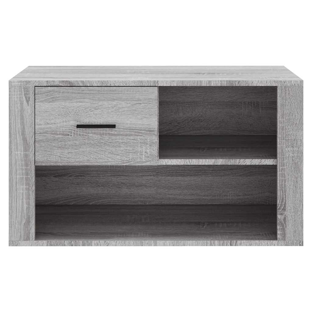 skoskab 80x35x45 cm konstrueret træ grå sonoma-eg