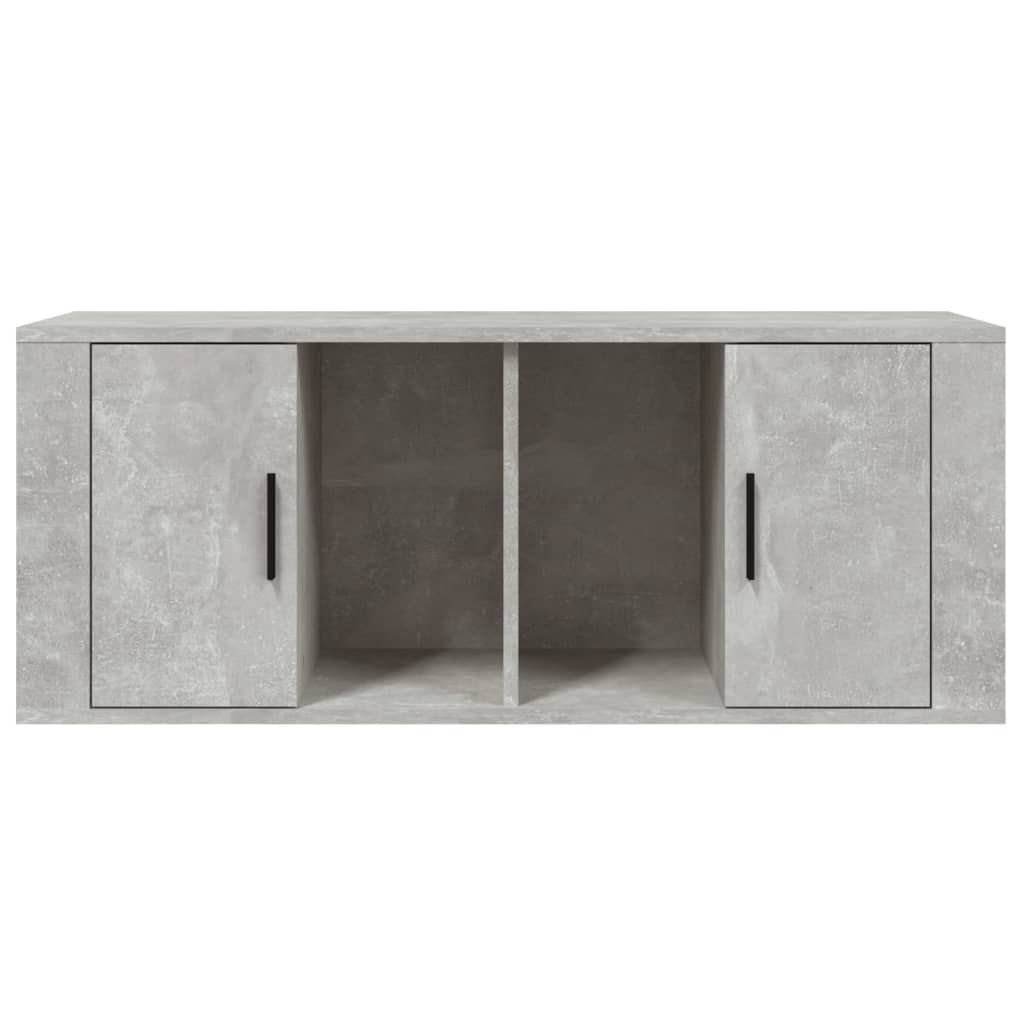 tv-bord 100x35x40 cm konstrueret træ betongrå