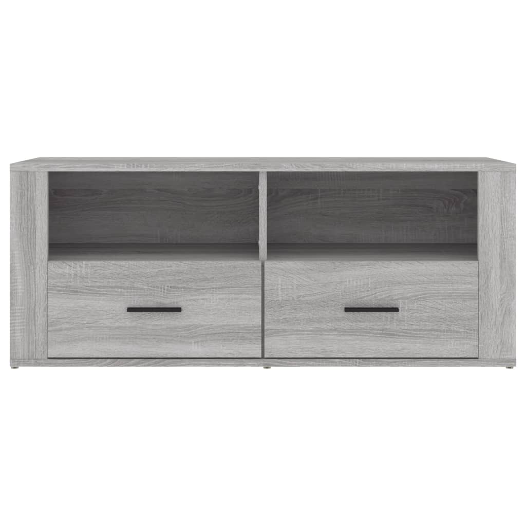 tv-bord 100x35x40 cm konstrueret træ grå sonoma-eg