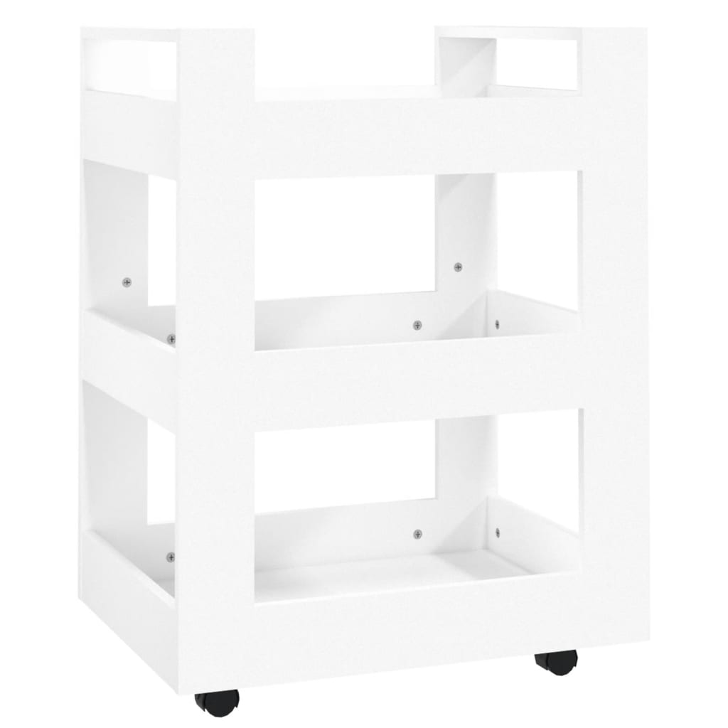 køkkenvogn 60x45x80 cm konstrueret træ hvid