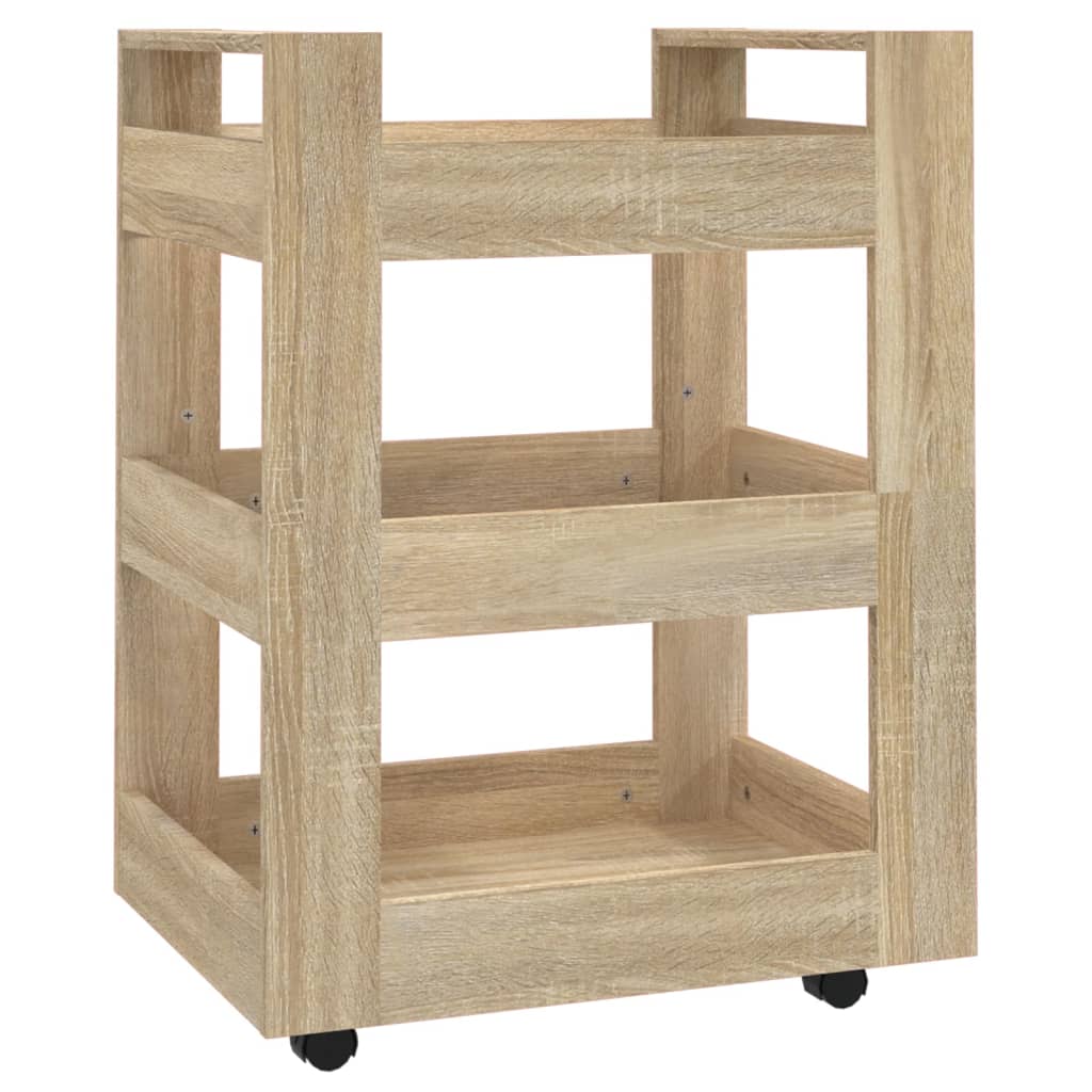 køkkenvogn 60x45x80 cm konstrueret træ Sonoma-eg
