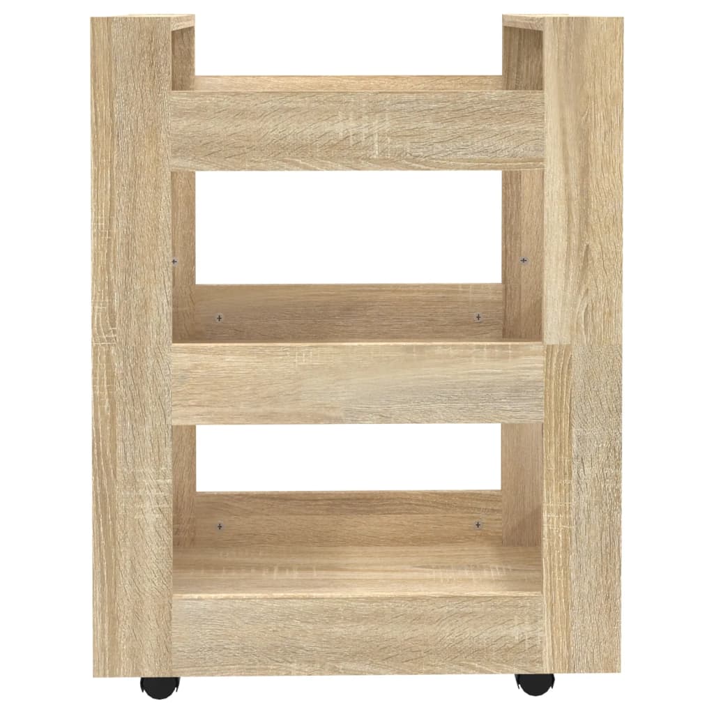 køkkenvogn 60x45x80 cm konstrueret træ Sonoma-eg